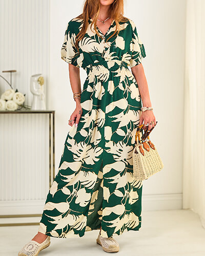 Royalfashion Robe midi imprimée pour femme