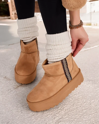 Royalfashion Bottes de neige courtes pour femmes Haluzi