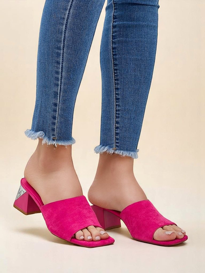 Royalfashion mules pour femmes à talons décoratifs Vollatie