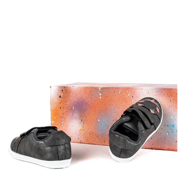 Sneakers enfant gris Baggi - Chaussures