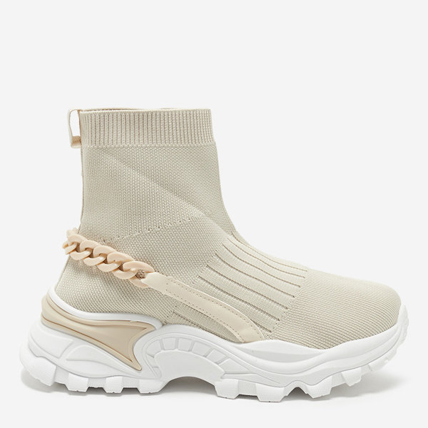 OUTLET Baskets de sport beiges pour femmes Casmali- Footwear