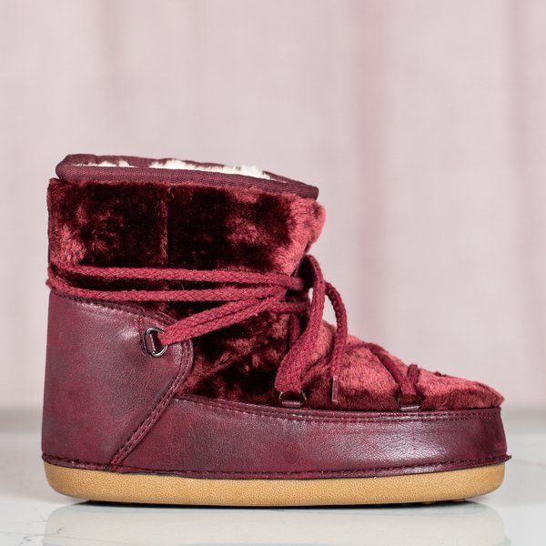 Bottes de neige à plateforme bordeaux - Chaussures