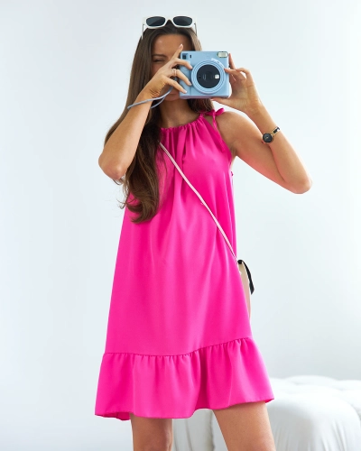 Royalfashion Mini robe fuchsia à volants