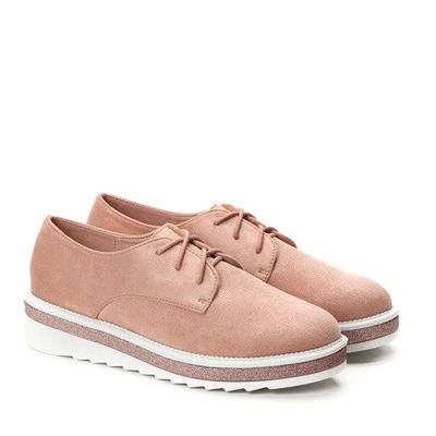 OUTLET Creepers roses, nouées et lisses - Chaussures