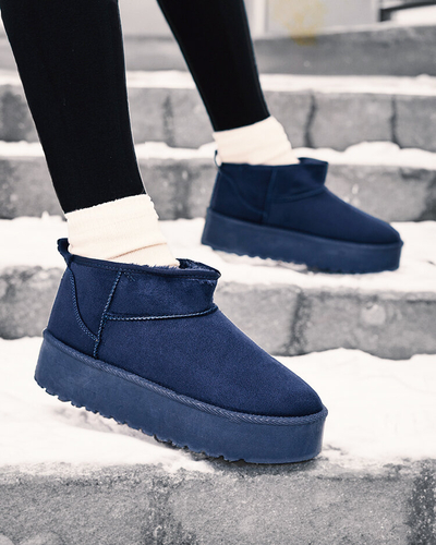 Royalfashion Bottes courtes pour femmes bleu marine bottes a'la neige Teritsi