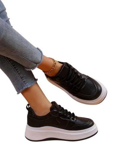 Royalfashion Baskets de sport à plateforme pour femmes Lincidi