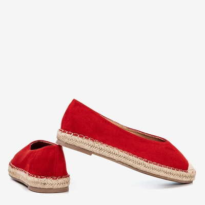 OUTLET Espadrilles rouges pour femmes Lalina - Chaussures