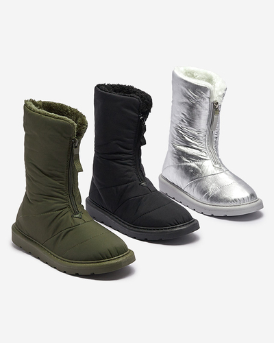 Bottes pour femmes vert foncé a'la bottes de neige Tirigga- Footwear