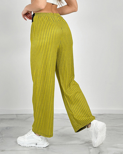 Royalfashion Pantalon large rayé pour femme
