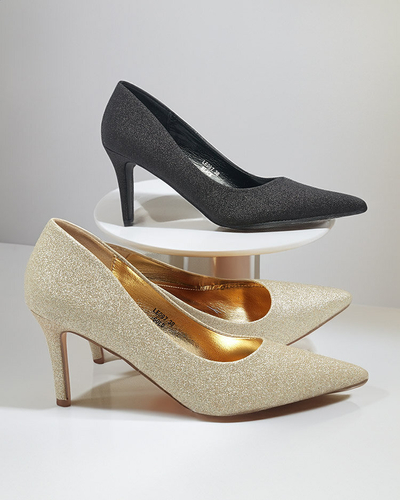Royalfashion Escarpins à talon aiguille pour femme avec paillettes Matomliso