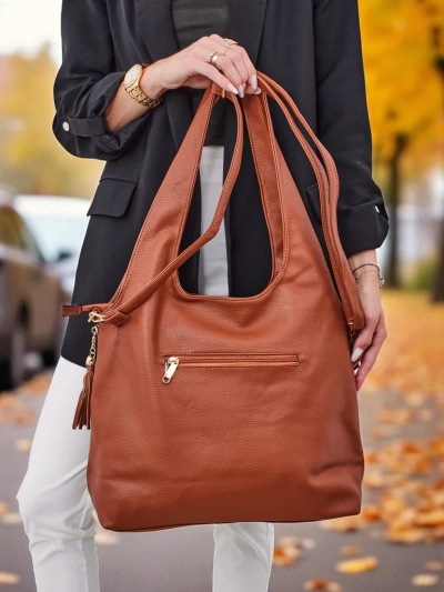 Grand sac shopper pour femme en cuir écologique Crystal Haven