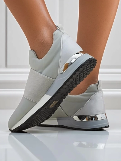 Sneakers pour femmes Selene Grigio semelle plate gris tourterelle style tendance