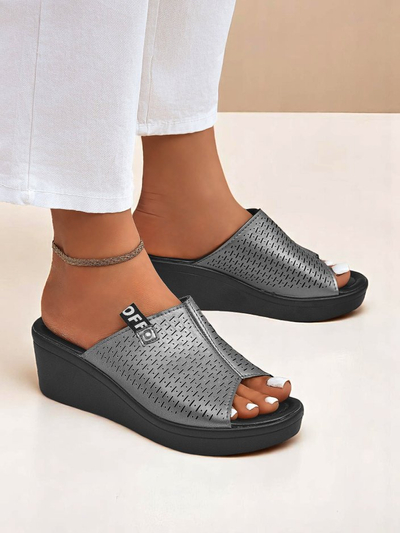 Royalfashion Sandales compensées pour femmes Luna Wedge