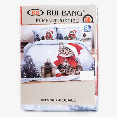 Literie de Noël avec des chats 160x200 - Draps