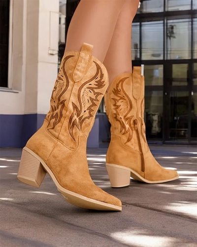 Bottes de cow-boy pour femmes Royalfashion à talon haut Holorro