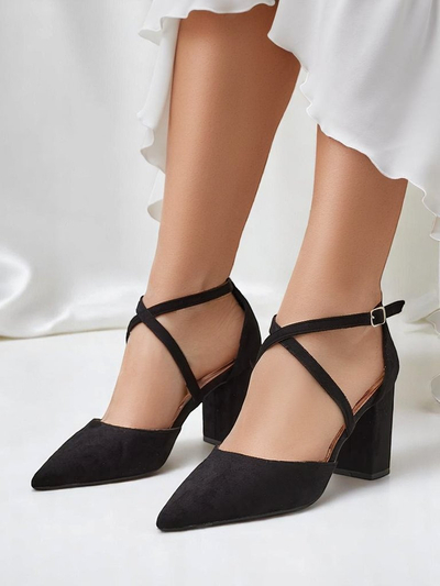 Escarpins en éco‑suède pour femme Royalfashion avec lanières Kanastru