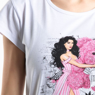 T-shirt blanc à manches courtes - Blouses 1