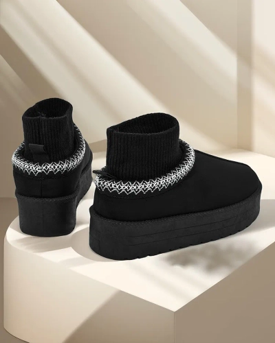 Royalfashion Bottes de neige courtes pour femmes Narorzi