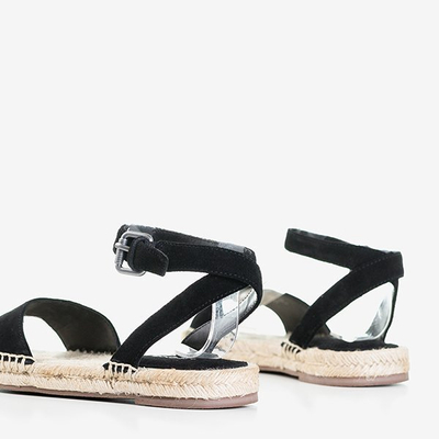 Sandales en suède écologique pour femmes noires Primavera - Footwear