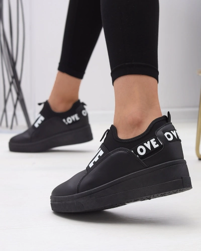 Chaussures de sport noires à ancre cachée pour femmes Dasesa- Footwear