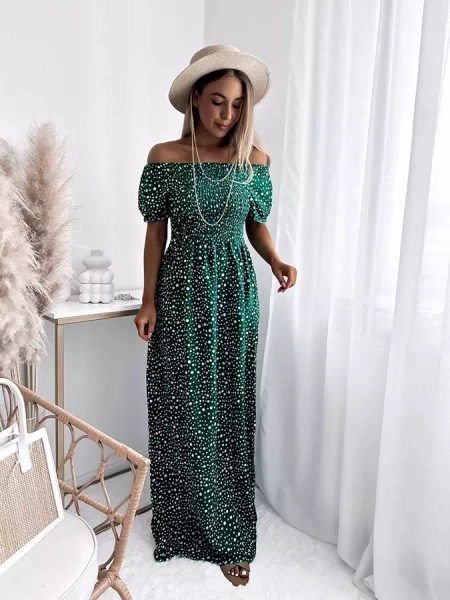 Robe longue pour femme en pois - Vêtements