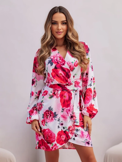 Robe mi-longue femme Royalfashion avec motif floral