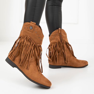 Bottines femme Cersida marron a'la cowboy boots - chaussures