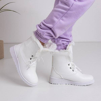 OUTLET Bottes de neige blanches pour femmes avec fourrure Cool Breeze - Footwear