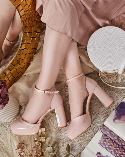Royalfashion Sandales à tige laquée Lefeyoa pour femme