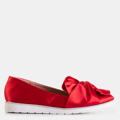 Mocassins femme rouges avec un nœud Laverton - Chaussures