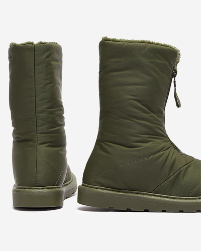 Bottes pour femmes vert foncé a'la bottes de neige Tirigga- Footwear