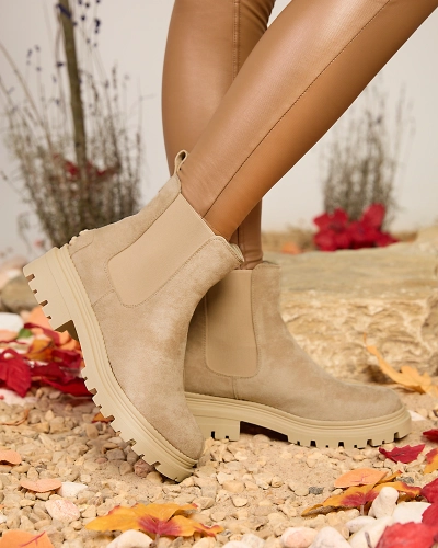 Royalfashion Bottes isolées Comfy Walk Beige pour femme