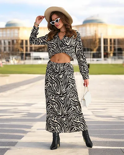 Royalfashion Ensemble à motifs pour femmes