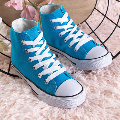 Baskets montantes enfant bleues Wikitoria - Vêtements