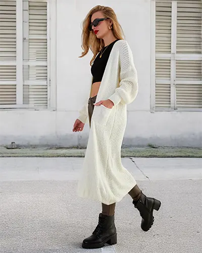 Royalfashion Pull couvre-lit tricoté pour femme