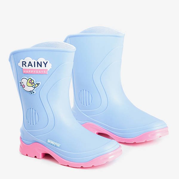Bottes de pluie enfants bleues et roses Happy Baby - Footwear