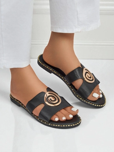 Royalfashion Mules à semelle plate pour femme Glam Bliss