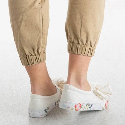 Sneakers écrues à imprimé floral Luciessa - Chaussures 1