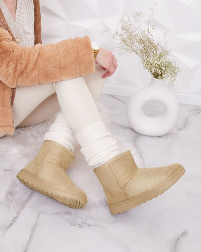 Royalfashion Bottes marron a'la bottes de neige pour femmes Nerlea