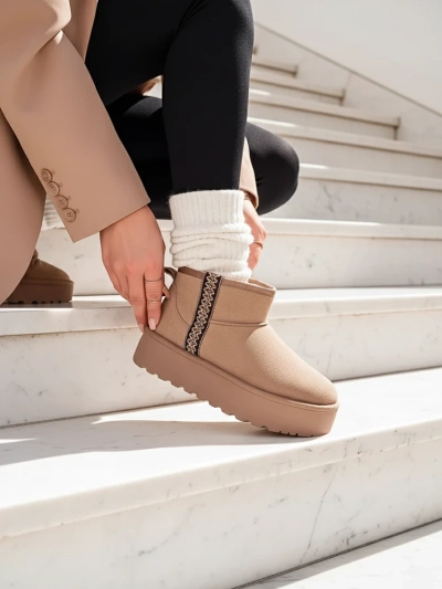 Bottes courtes Royalfashion pour femmes style bottes de neige Haluzi