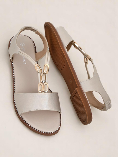 Royalfashion Sandales pour femmes avec lanières décoratives Siena Glow