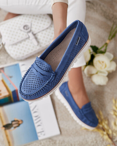 Royalfashion Mocassins ajourés pour femme Leteller