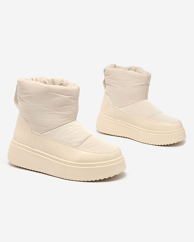 Royalfashion Beige Maderta bottes de neige à enfiler pour femme