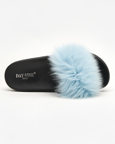 OUTLET Chaussons avec fourrure en bleu Nate - Footwear