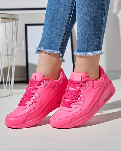 Chaussures de sport sneaker rose fluo pour femmes Faducy- Footwear