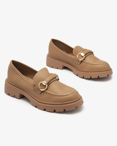 Royalfashion Mocassins pour femme en marron clair Desise