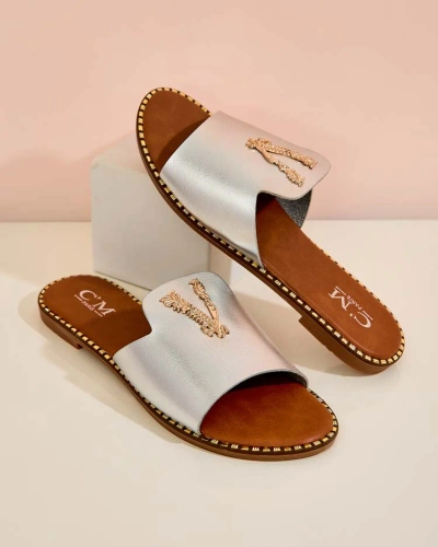 Royalfashion Tongs en cuir écologique pour femme Cemenna