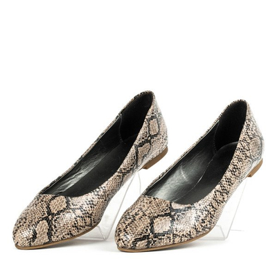 Baleriny a'la skóra węża Saminas - Obuwie