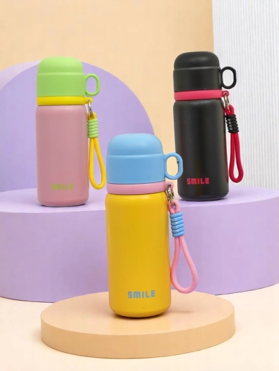 Royalfashion Mug thermos thermique avec tasse Happy Smile