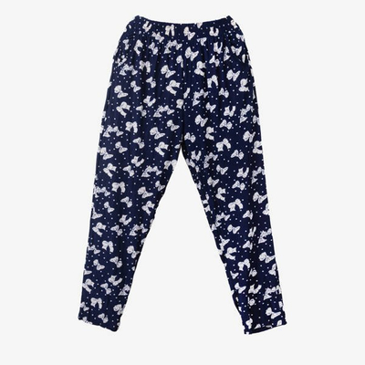Pantalon d'alladines pour femmes à motifs bleu marine - Vêtements 1